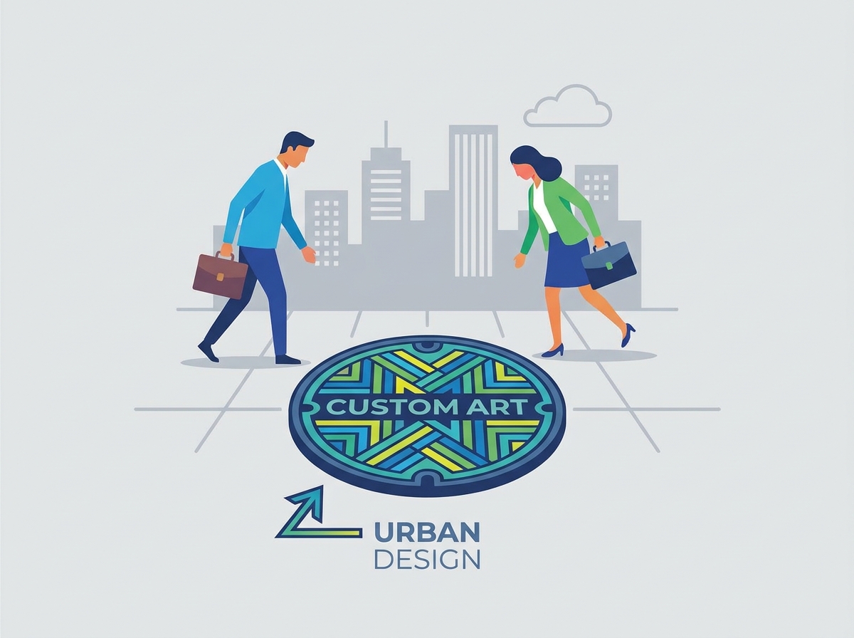 custom art manhole cover