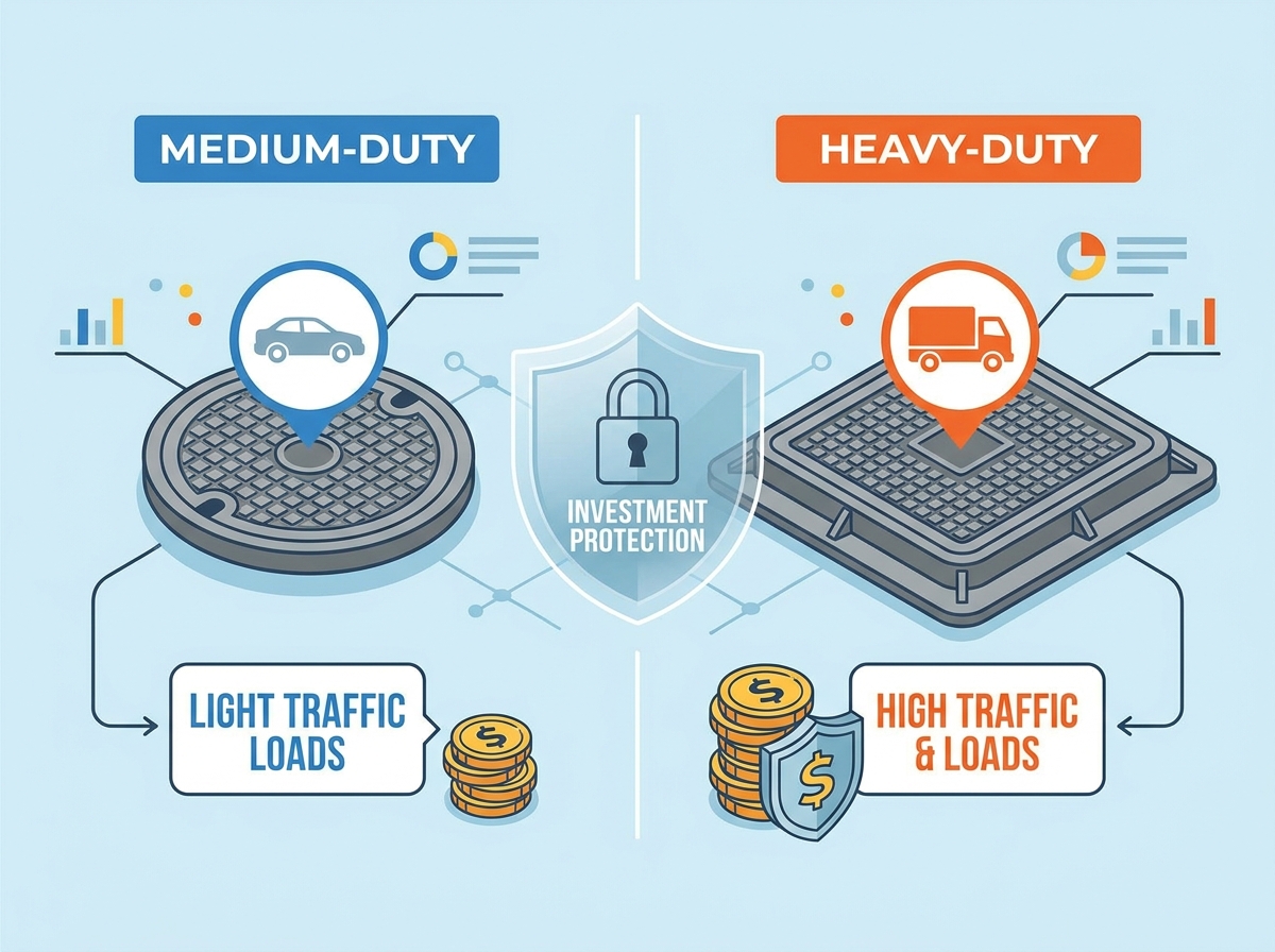 Medium Duty vs Heavy Duty Manhole Covers Comparison